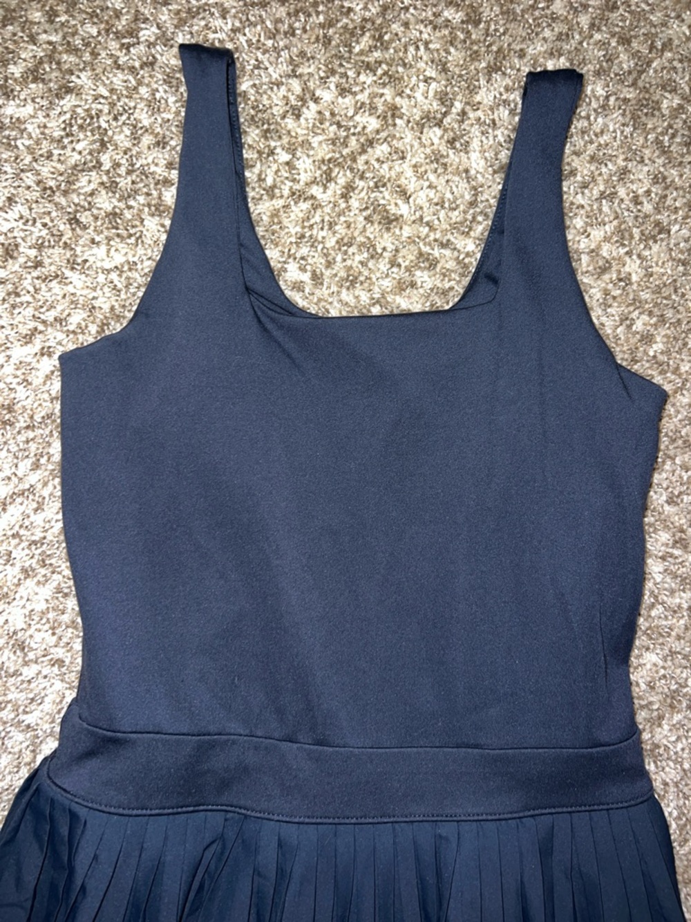 All in Motion Navy Blue Pleated Active Dress with Built in bra & shorts! Sz. XS - Picture 3 of 12